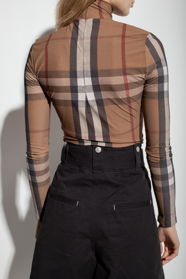 【送料&関税込】Burberry Argyle Top Emery' patterned turtleneck top Burberry - Burberry Vintage